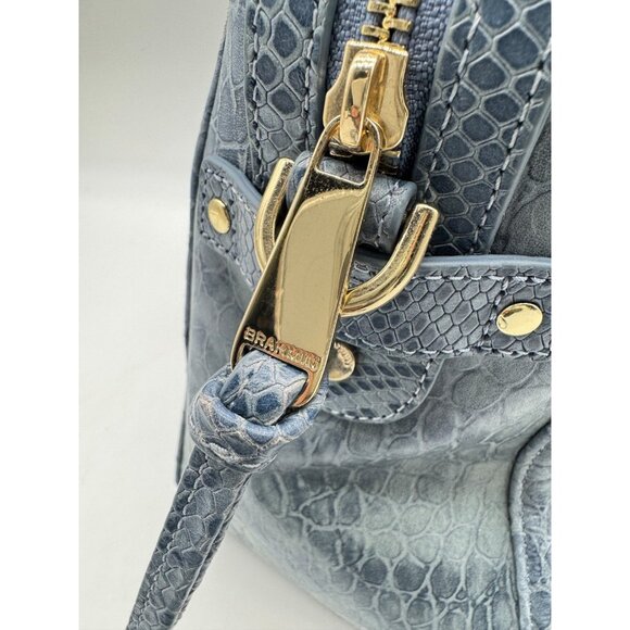 BRAHMIN Micaela Zostera leather small satchel crossbody -Bellbottom blue - Picture 14 of 15